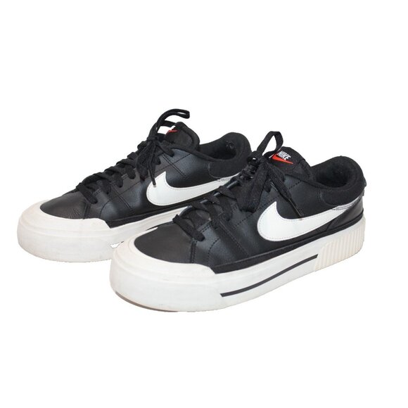 Nike Womens Court Legacy Lift DM7590-001 Black Sail Casual Shoe Sneakers Size 10 - Picture 2 of 10